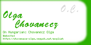 olga chovanecz business card
